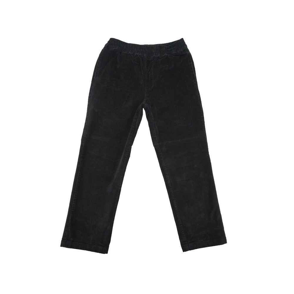 DGK Black Corduroy Skate Pants Men’s Large Elastic Waist Rose Embroidery